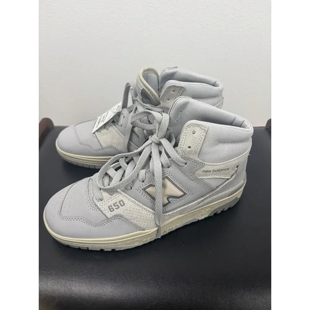 New Balance 650R BB650RGG Gray High Top Sneakers Men 6.5 Women 8 NWT Defect